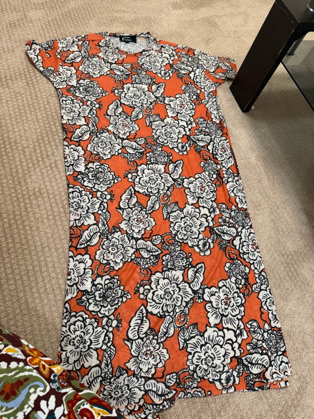 Parker Orange Floral Maxi Dress